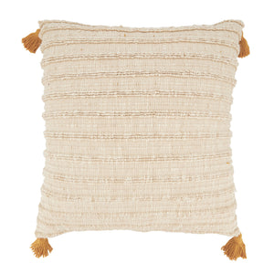Timeless Texture Striped Woven Throw Pillow-Blue Hand Home