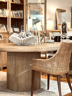 Column Round Dining Table - 60"/Nat