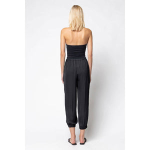 Pleated Pull-on Satin Joggers-Blue Hand Home