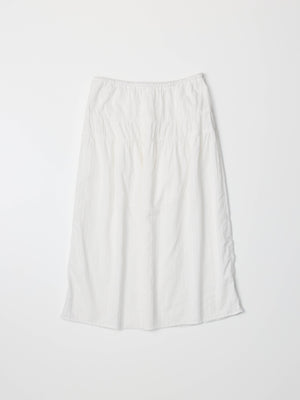 The Keaton Skirt | Lace Trimmed Midi Skirt-Blue Hand Home