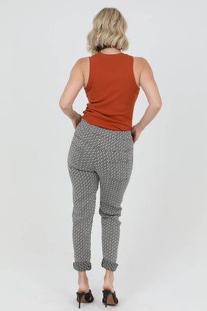 Npa31-Bw73 One Size Jaquard Drawstring Waist Pants