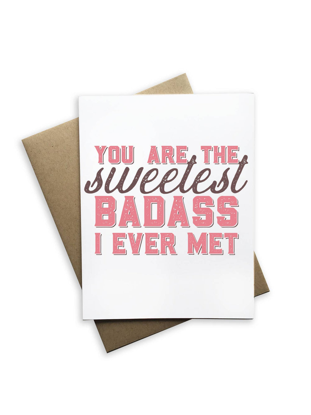 You Are The Sweetest Badass I Ever Met Greeting Card-Blue Hand Home
