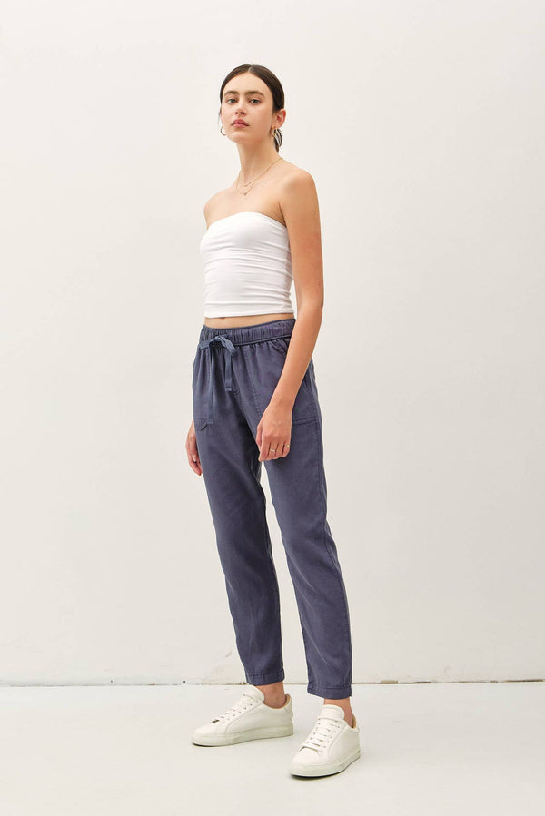 THE LARA TENCEL ANKLE PANTS-Blue Hand Home
