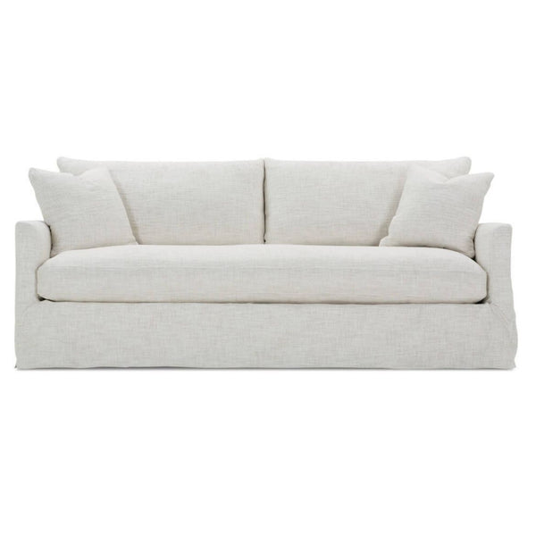 89" Lilah Bench Slipcovered Express Sofa-Blue Hand Home