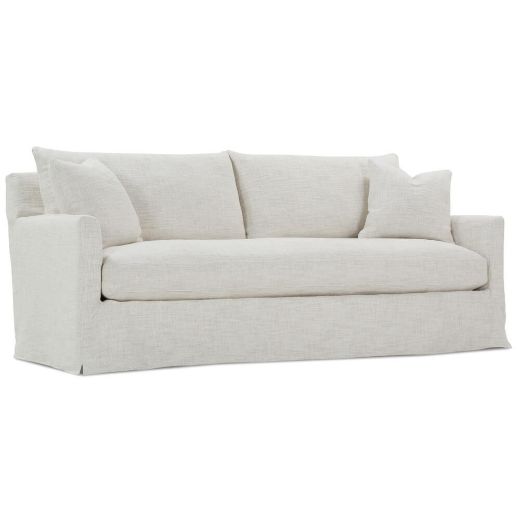 89" Lilah Bench Slipcovered Express Sofa-Blue Hand Home