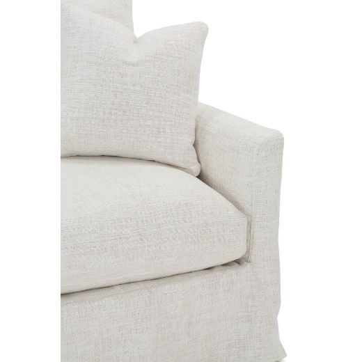89" Lilah Bench Slipcovered Express Sofa-Blue Hand Home