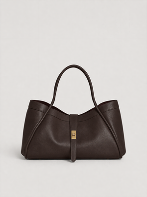 Elegant Large Genuine Leather Bag Made In Italy – 45x25x20
