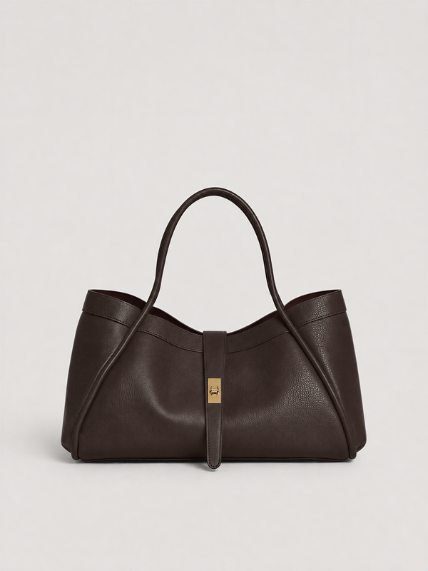 Elegant Large Genuine Leather Bag Made In Italy – 45x25x20