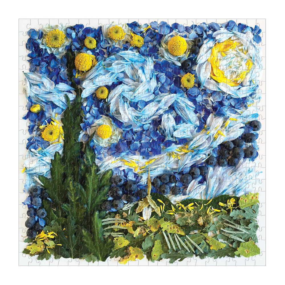 Starry Night Petals 500 Piece Puzzle-Blue Hand Home