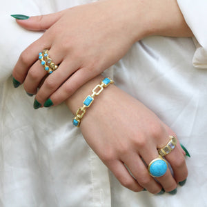 Kiana Stone Ring-Blue Hand Home