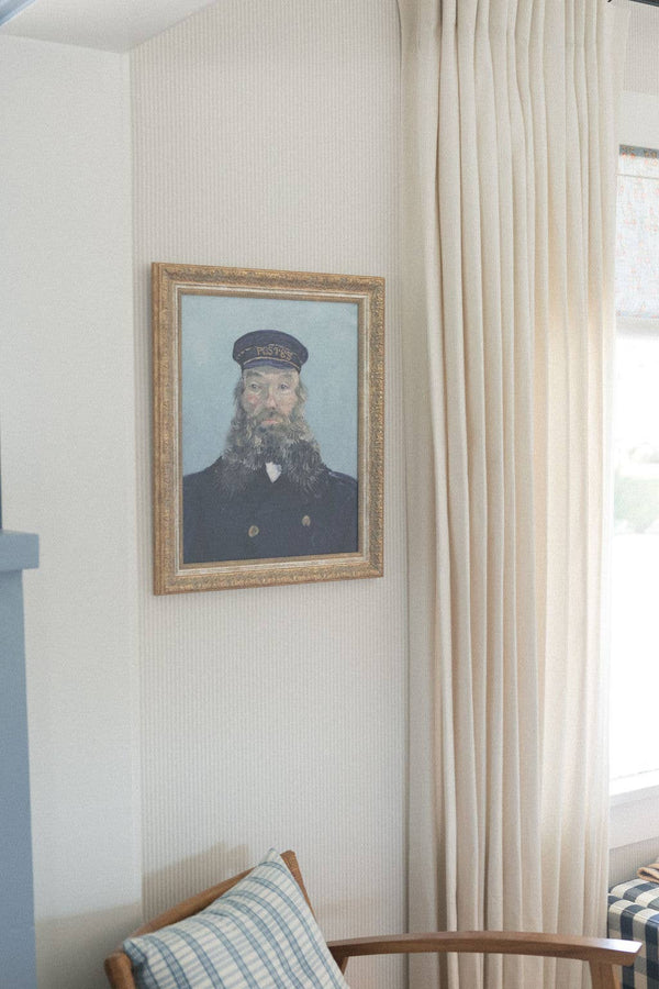 Portrait of a Postman Framed Antique Art-Blue Hand Home