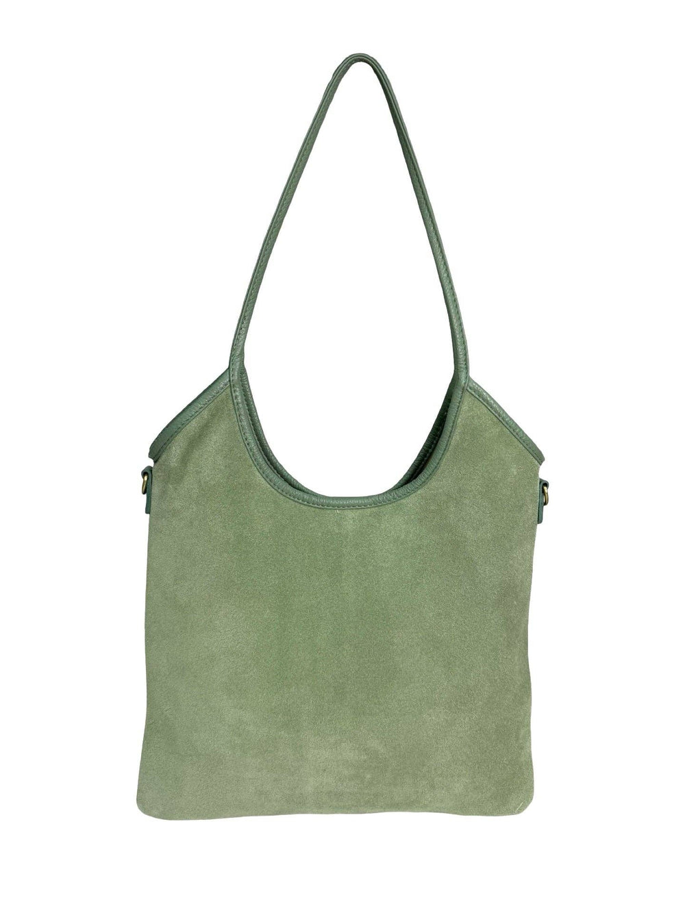 Talia Bag in Mint Suede-Blue Hand Home
