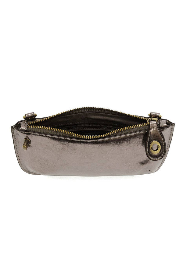 Liquid Metal Mini Crossbody Wristlet Clutch-Blue Hand Home