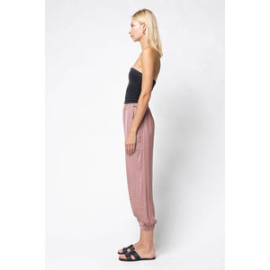 Pleated Pull-on Satin Joggers-Blue Hand Home