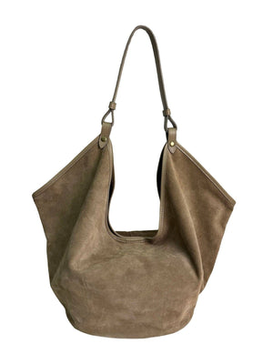 Milly Bag in Taupe Suede-Blue Hand Home