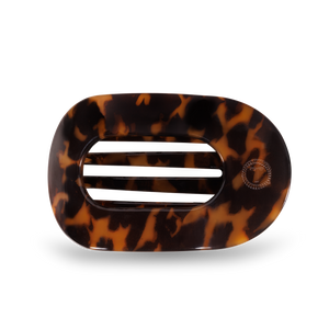 Round Flat Hair Clip | Medium | Tortoise-Blue Hand Home