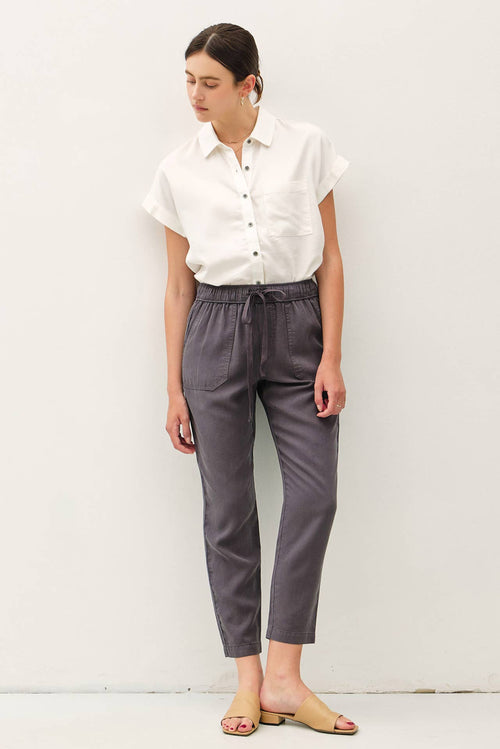 THE LARA TENCEL ANKLE PANTS-Blue Hand Home