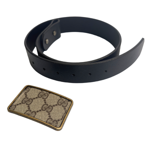 Boujee Belt | Upcycled Gucci & Leather-Blue Hand Home