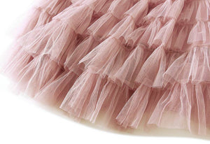 Chic Elastic Waist Tulle Tutu Midi Skirt-Blue Hand Home