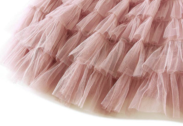 Chic Elastic Waist Tulle Tutu Midi Skirt-Blue Hand Home