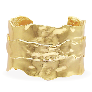 Parchment Texture Cuff Bracelet-Blue Hand Home