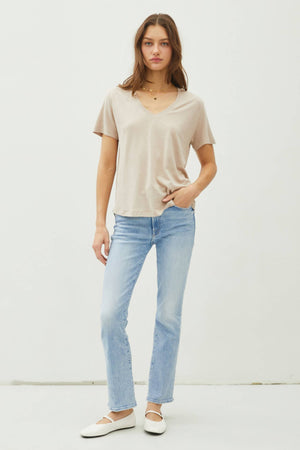 Basic V-Neck Short Sleeve T-Shirt