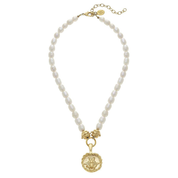 Parker Bee Pearl Necklace