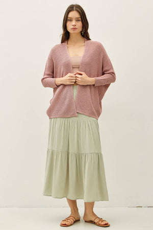NEW COLOR- DOLMAN SLEEVE OPEN FRONT CARDIGAN-Blue Hand Home