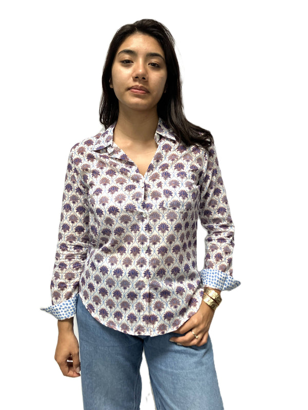 Frannie Shirt- Purple-Blue Hand Home