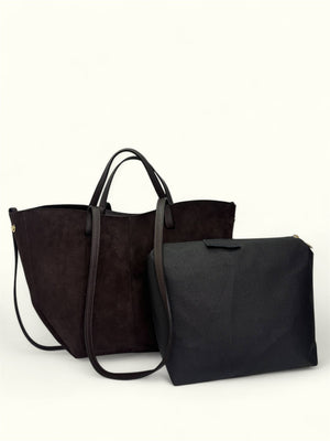 Handcrafted Italian Suede Leather Bag Made In Italy