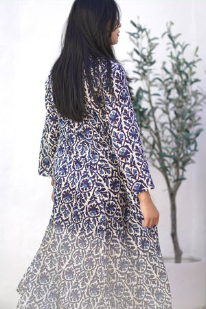 Calypso Aurora Dress Navy-Blue Hand Home