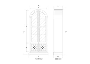 2 Door Pavilion Display Cabinet-Blue Hand Home