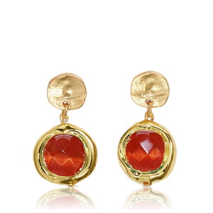 Coriandoli Earrings Colorful Beads - 24K Gold Plated