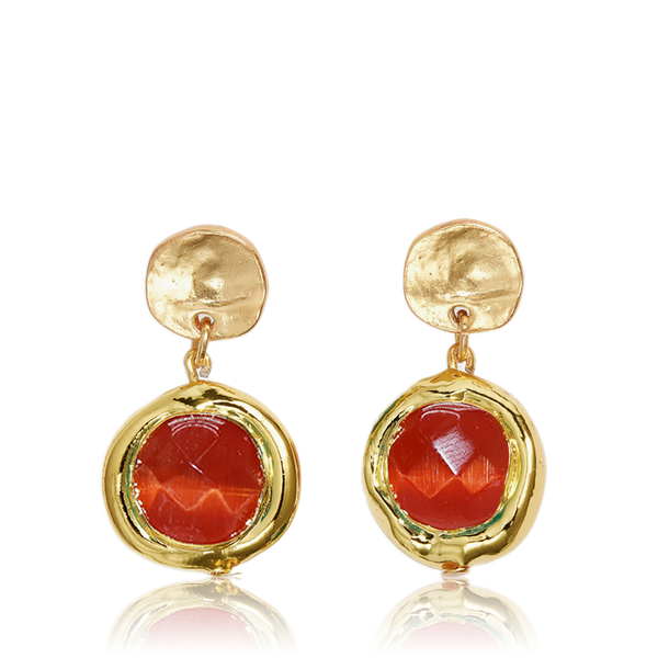 Coriandoli Earrings Colorful Beads - 24K Gold Plated
