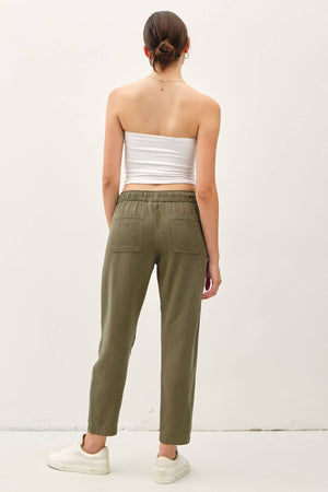 THE LARA TENCEL ANKLE PANTS-Blue Hand Home