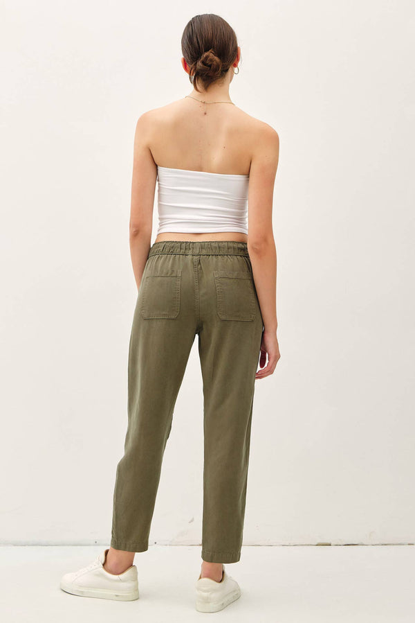 THE LARA TENCEL ANKLE PANTS-Blue Hand Home