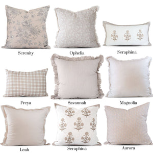 Magnolia Ticking Stripe Pillow Cover – Classic, Cotton-Blue Hand Home