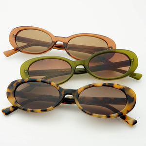 Mimi Acetate Oval Sunglasses