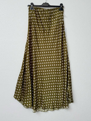 Leopard satin skirt 2337-POIS-Blue Hand Home