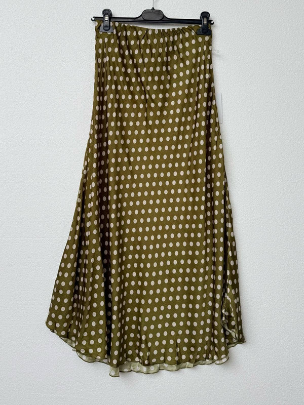 Leopard satin skirt 2337-POIS-Blue Hand Home