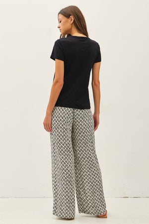 NEW COLOR-GARMENT DYED COTTON SLUB TEE-Blue Hand Home