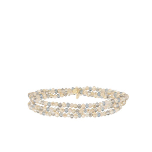 Mini stretch crystal beaded wrap bracelet-Blue Hand Home