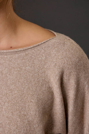 Ultra Soft Boat Neck Heathered Sweater
