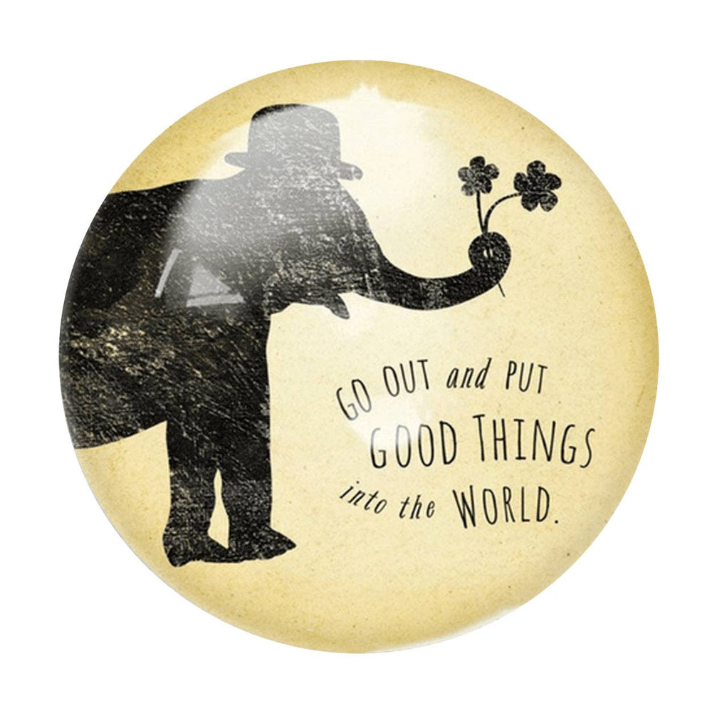Paperweight - Put Good Things into the World-Blue Hand Home