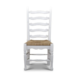 English Ladder-Back Dining Chair-Blue Hand Home
