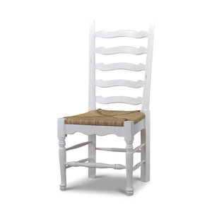 English Ladder-Back Dining Chair-Blue Hand Home