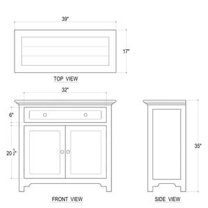 Aries Sideboard w/ 2 Doors-Blue Hand Home