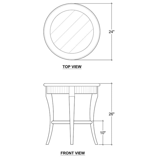 Bradley Round Side Table-Blue Hand Home