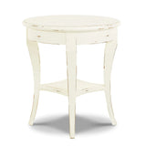 Bradley Round Side Table In White Harvest-Blue Hand Home