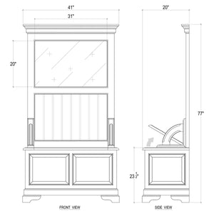 Homestead Hallstand w/ Storage-Blue Hand Home